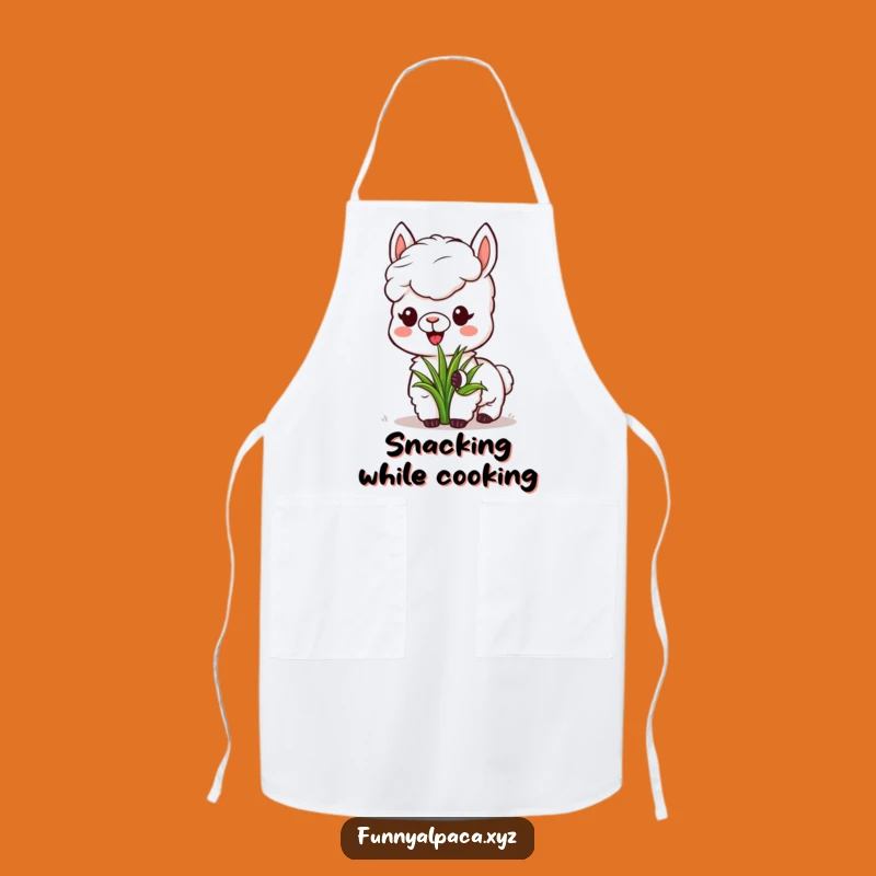 Funny Alpaca Apron - Grass Munching Chef's Wear, Hilarious Cooking Gift!