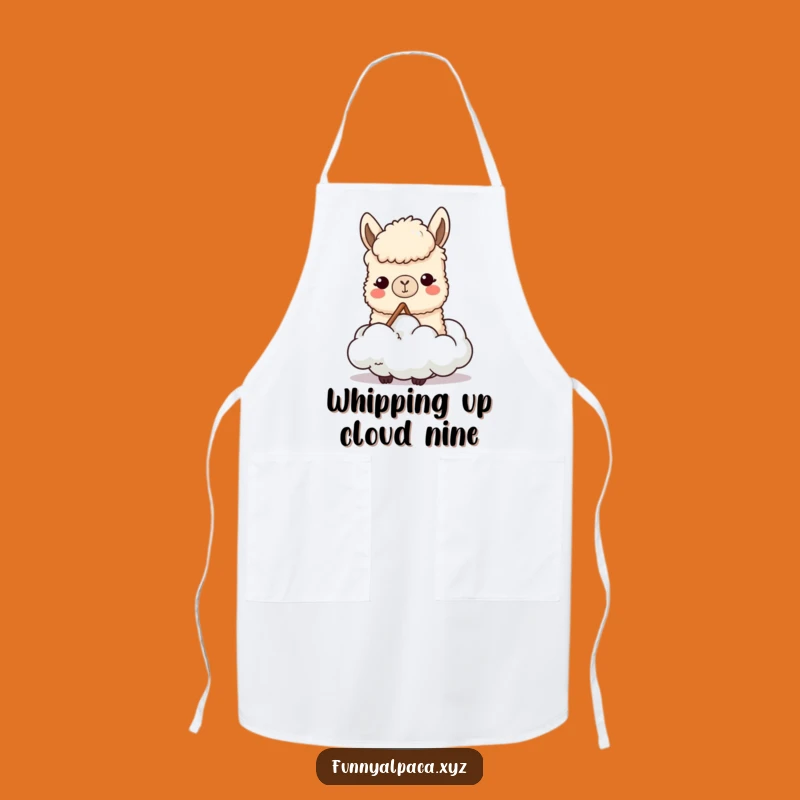 Funny Content Alpaca Apron: Cook with Creative Cloud Ideas, Perfect Gift