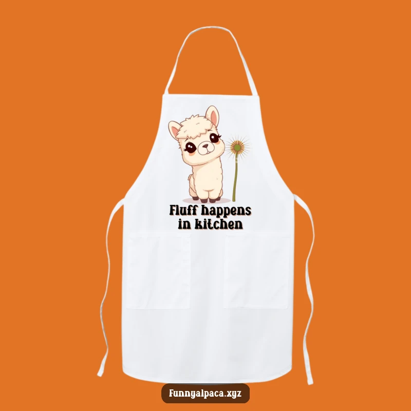 Funny Curious Alpaca Apron - Whimsical Kitchen Wear and Hilarious Gift