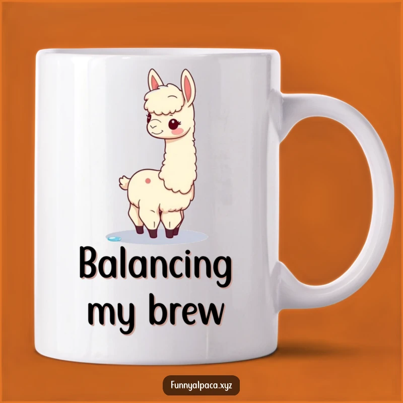 Funny Graceful Alpaca Mug: Elegant Balance Gift, Perfect Funny Mug!