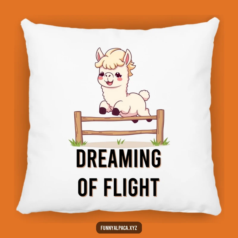 Funny Alpaca Leaping Pillow: Cozy Animal Humor Cushion, Wonderful Funny Gift