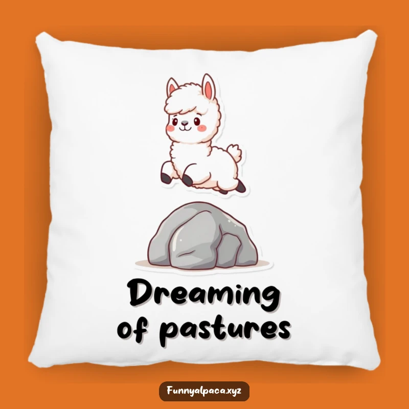 Funny Fluffy Alpaca Pillow: Cozy Character Leaping, Soft & Adorable