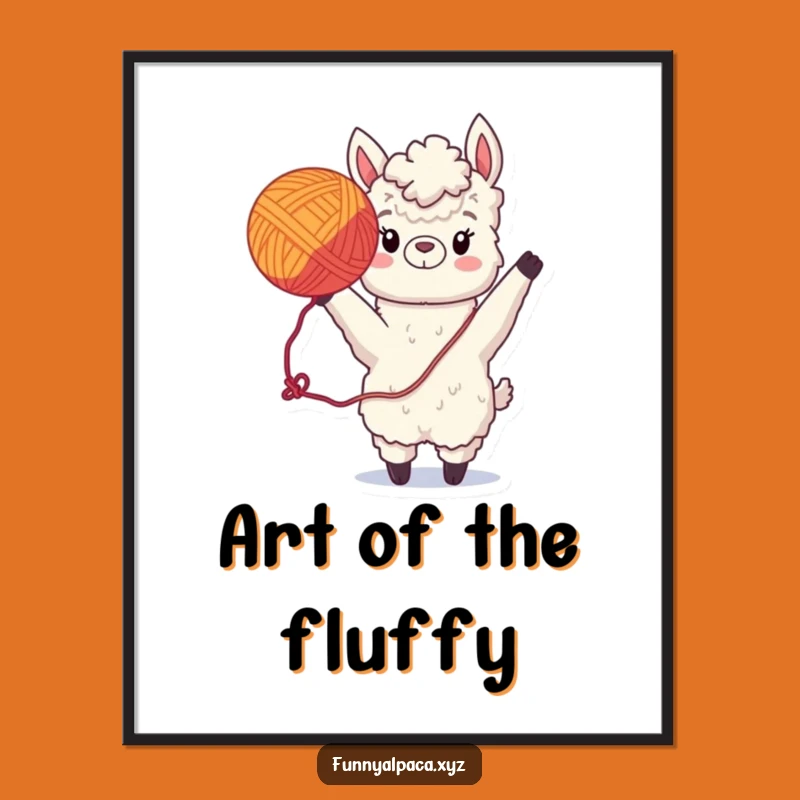 Funny Alpaca Yarn Digital Art - Playful Decor, Instant Hilarious Gift!