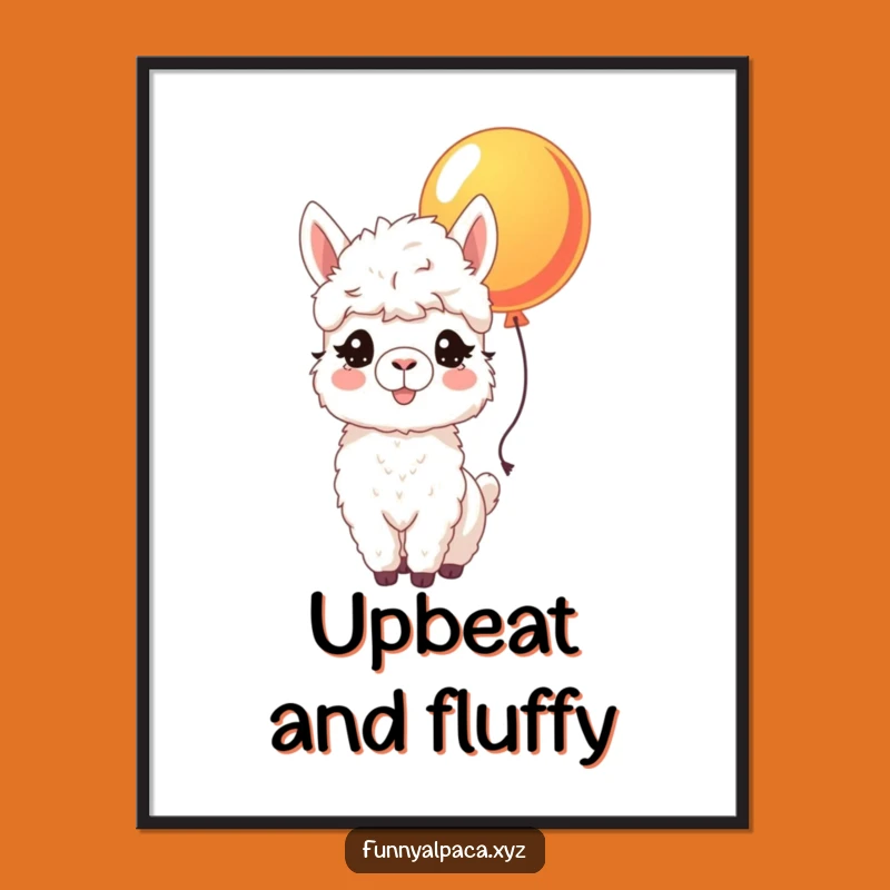 Funny Joyful Alpaca Digital Art Print - Instant Happiness for Your Walls