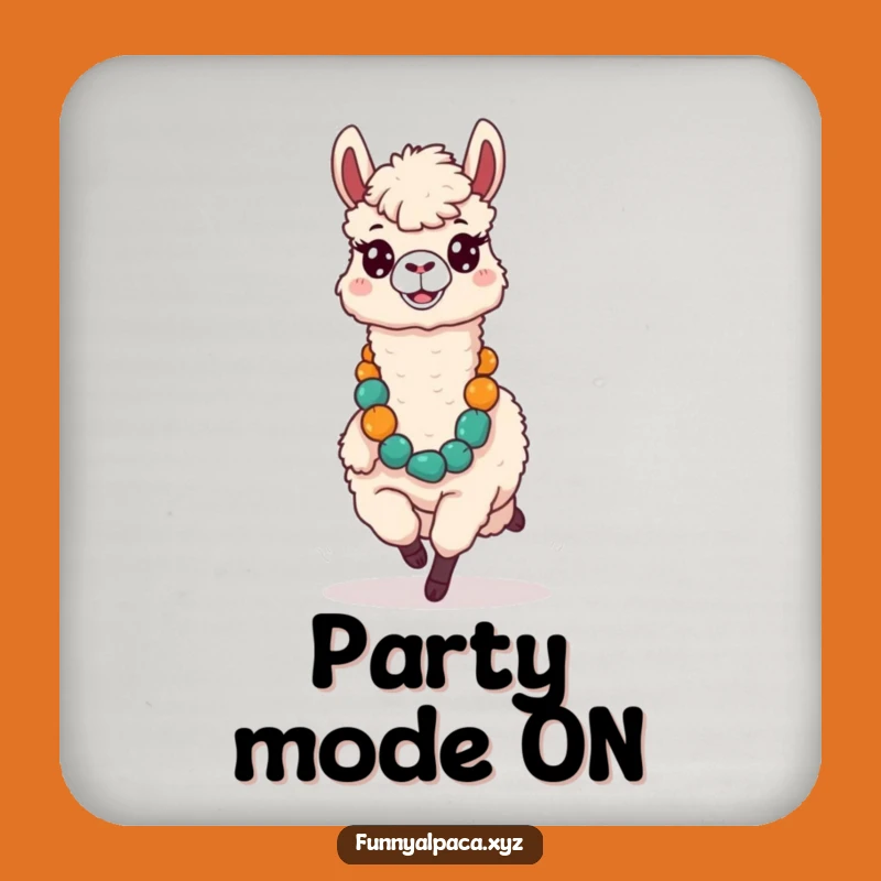 Funny Silly Alpaca Coaster - Tropical Fun for Your Table