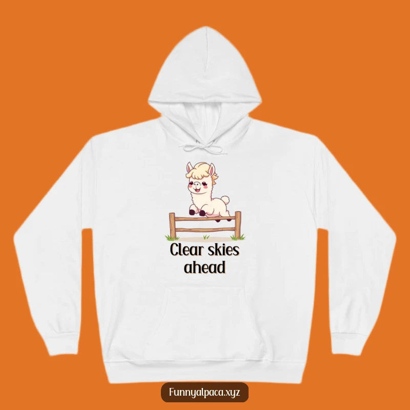 Funny Alpaca Leaping Hoodie: Cozy Animal Humor Sweatshirt, Perfect Funny Gift
