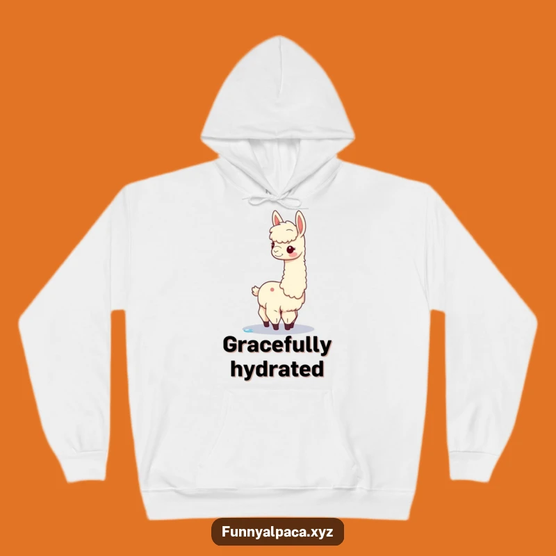 Funny Alpaca Balance Hoodie: Cozy Elegance with a Hilarious Twist!