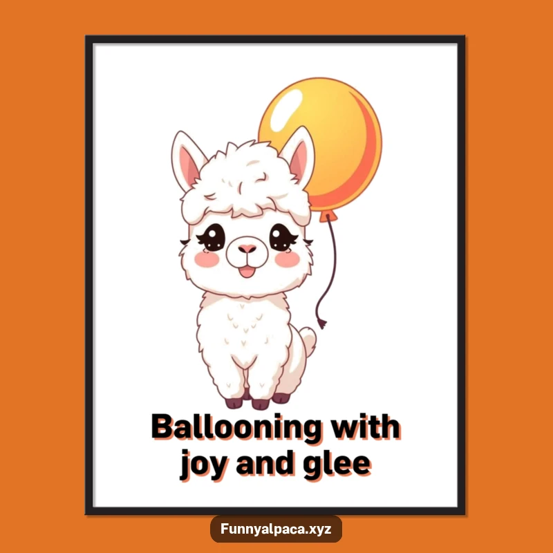 Free Printable Wall Art: Joyful Alpaca Balloon Bash Hilarious Downloadable Decor
