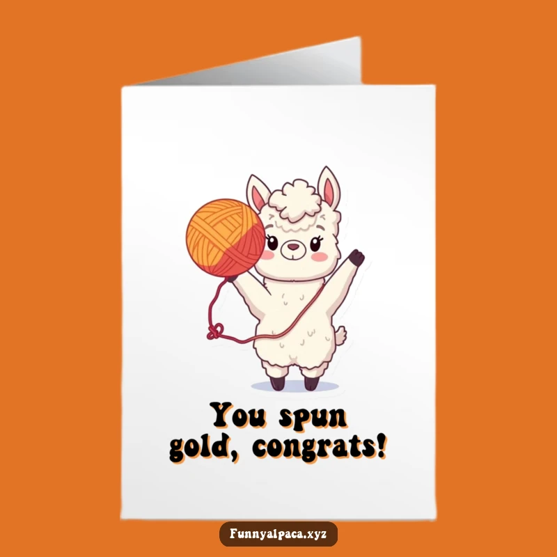 Free Printable Alpaca Yarn Ball Congratulations Card - Humorous Downloadable