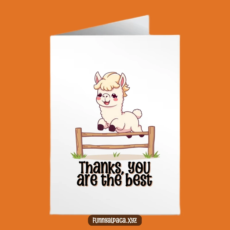 Free Printable Alpaca Thank You Card - Hoppy Thanks, Downloadable Cheer!