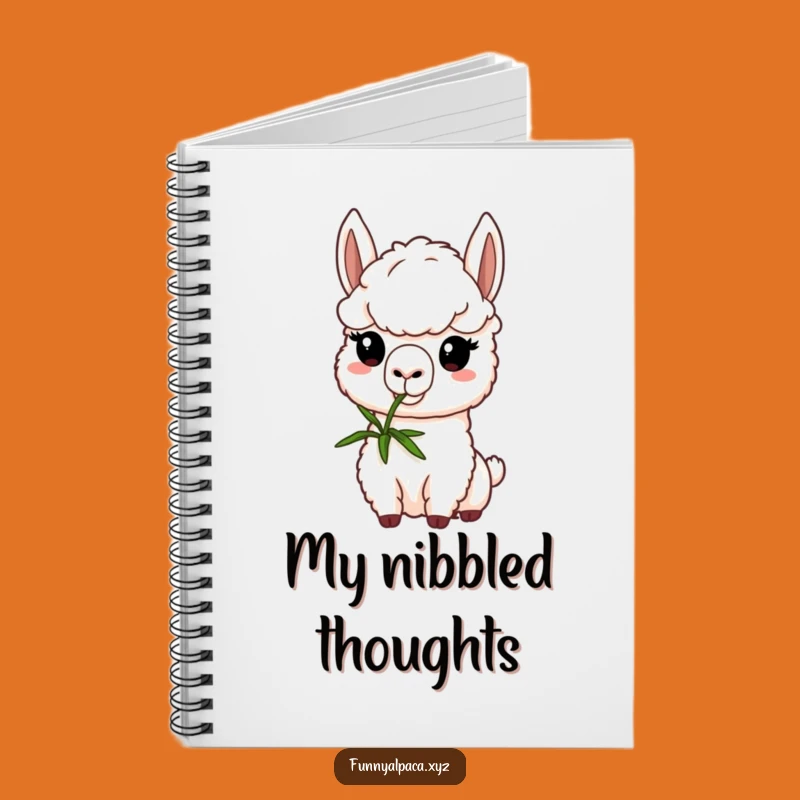 Funny Alpaca Nibbling Notebook: Jot Down Plans with Determined Charm!