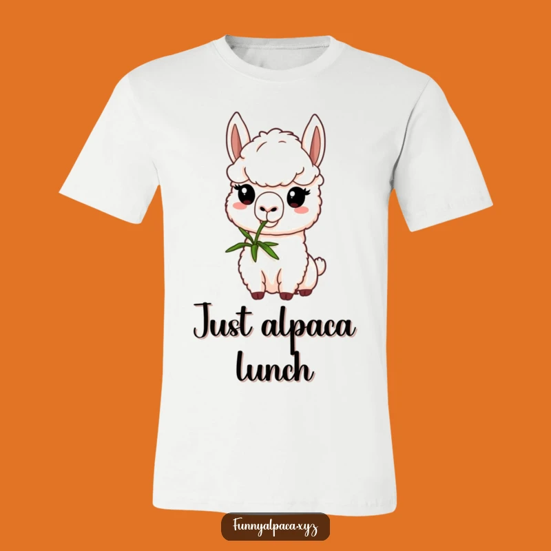 Funny Alpaca Nibbling Tee: Hilarious Determination Shirt, Perfect Funny Gift!