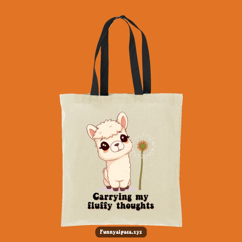 Funny Curious Alpaca Tote Bag - Eco-Friendly and Hilarious Gift Accessory