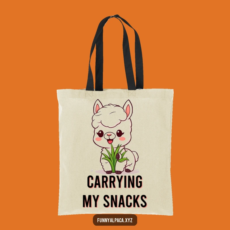 Funny Alpaca Grass Tote Bag - Carry Your Joy, Ideal Gift for Foodies!